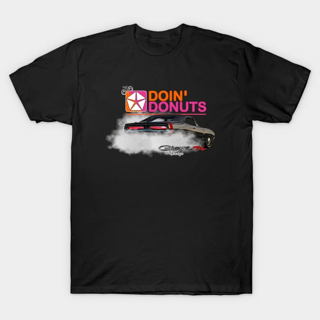 69 Dodge Charger "Doin' Donuts!" T-Shirt by RGDesignIT